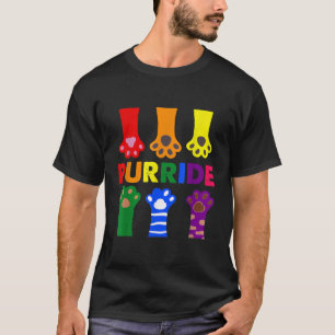 Purride Roliga Kattälskare HBTQ Pride T Shirt