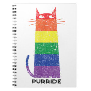 Purride Shirt LGBT Funny Gay pride Cat Sayed Grap Anteckningsbok