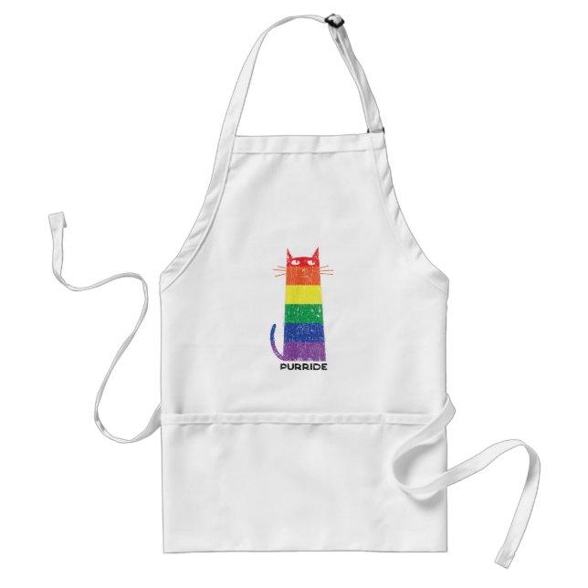 Purride Shirt LGBT Funny Gay pride Cat Sayed Grap Förkläde (Framsidan)