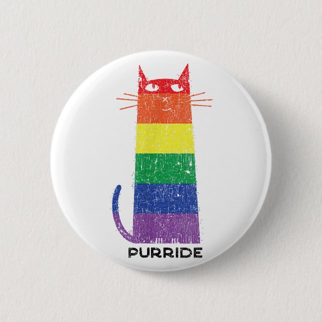 Purride Shirt LGBT Funny Gay pride Cat Sayed Grap Knapp (Framsida)