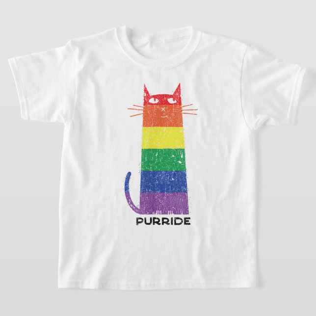 Purride Shirt LGBT Funny Gay pride Cat Sayed Grap T (Laydown)