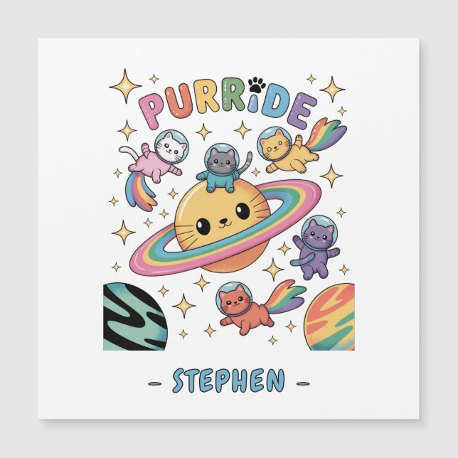 Purride Space Cats - Kawaii Astronaut Cats (Framsida)