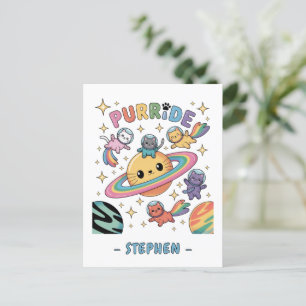 Purride Space Cats - Kawaii Astronaut Cats Vykort