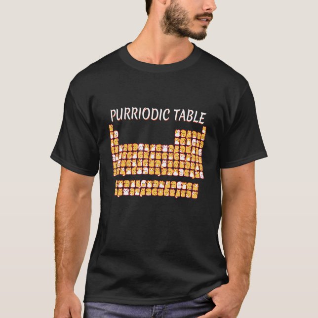Purriodic Bord Cute Periodic Bord Pun Manar Wo T Shirt (Framsida)