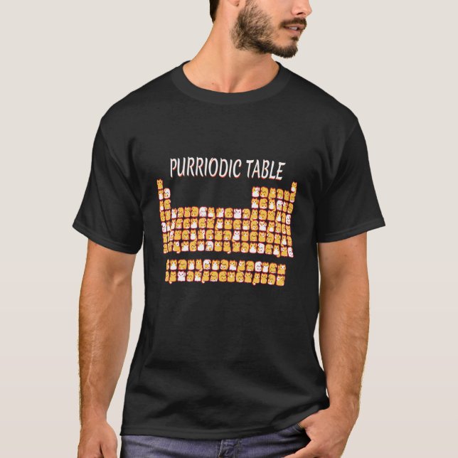 Purriodic Bord Cute Periodic Bord Pun Manar Wo T Shirt (Framsida)