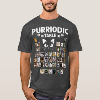 Purriodic Bord Periodic Inslag Cat Chemistry T Shirt