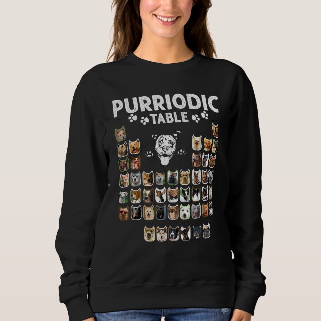 Purriodic Table Periodic Elements Dog Chemistry Ch T Shirt (Framsida)