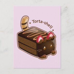 Purrista Pawfee: Cute Cat Cake Slice Vykort