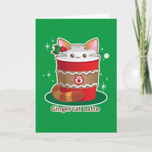 Purrista Pawfee: Cute Helgdag Ginger Cat Coffee Helgkort