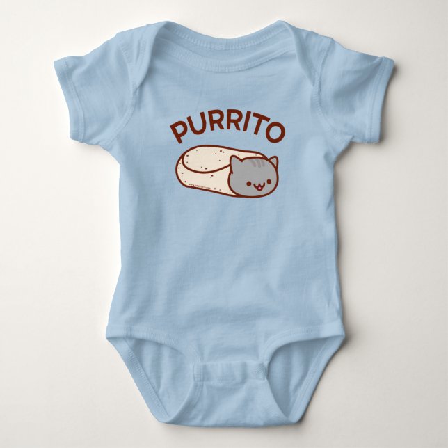 PURRITO - Bodykostymen Cat Burrito Baby T Shirt (Framsida)