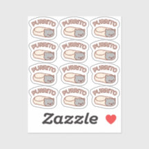 PURRITO Cat Burrito DOZEN Mini Stickers