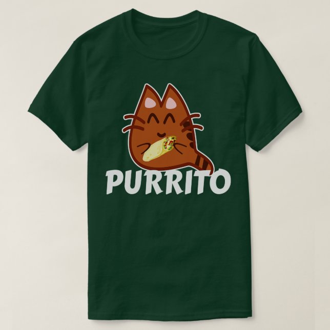 Purrito Cat Burrito T Shirt (Design framsida)
