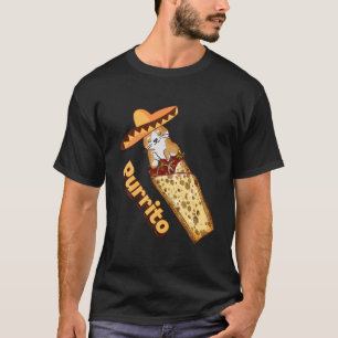 Purrito Cat Funny Burrito och Cats Älskare t Kawai Shirt