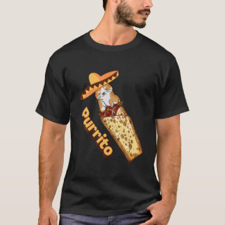 Purrito Cat Funny Burrito och Cats Älskare t Kawai Shirt