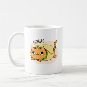 Purrito Funny Cat Burrito Pun Kaffemugg