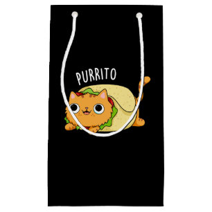 Purrito Funny Cat Burrito Pun Mörk BG