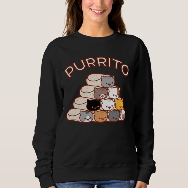 PURRITO PYRAMID Cat Burrito T Shirt (Framsida)
