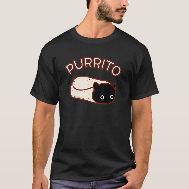 Purrito The Cat Burrito  Spooky T Shirt (Framsida)