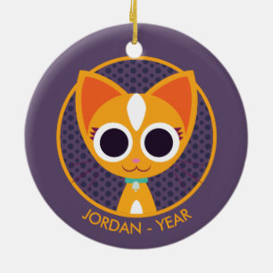 Purrl katten julgransprydnad keramik