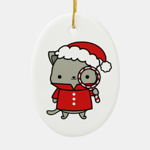 Purrlock Claus Julgransprydnad Keramik