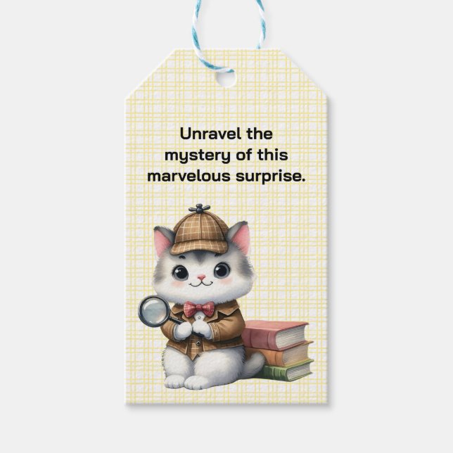 Purrlock Holmes Detektivkaffe Presentetikett (Framsidan)