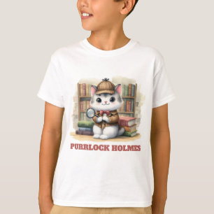 Purrlock Holmes Kitten detektiv T Shirt