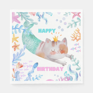PurrMaid Birthday Napkin Pappersservett
