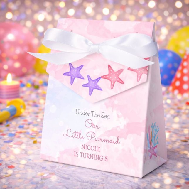 Purrmaid cat sjöjungfru söt flickfödelsedag presentaskar (Skapare uppladdad)