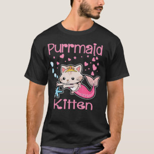 Purrmaid Kitten Sjöjungfru Princess Cat T Shirt