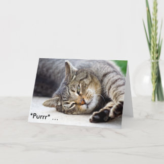 *Purrr* - Lönt födelsedagskort med katt Kort