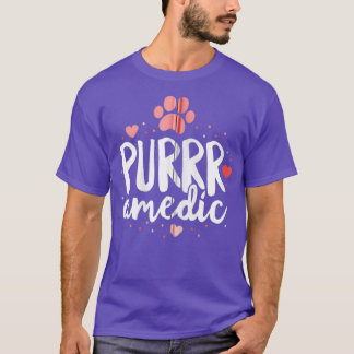 Purrramedic Sjukvårdare Cat Veterinarian Vet Tech T Shirt