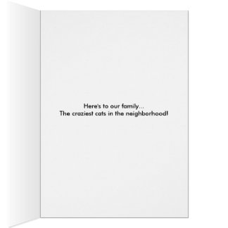 Purrrfect familj hälsningskort