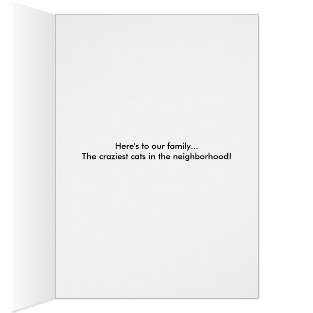 Purrrfect familj hälsningskort (Insidan (Höger))