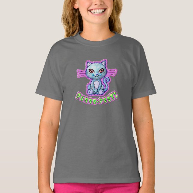 Purrrfect Girls T-shirt (Framsida)