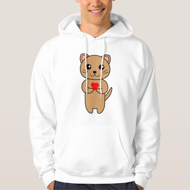 Purrrfect Kärlek Hoodie (Framsida)