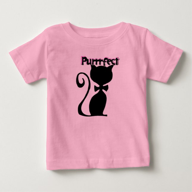 Purrrfect Kattunge infant-småbarn T-shirt (Framsida)