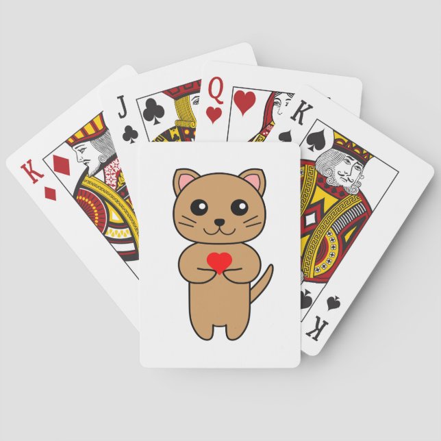 Purrrfect Love Vit Casinokort (Baksidan)