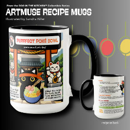 PURRRRFECT POKE BOWL- SOOT CAT  Art Muse Recipe  Mugg