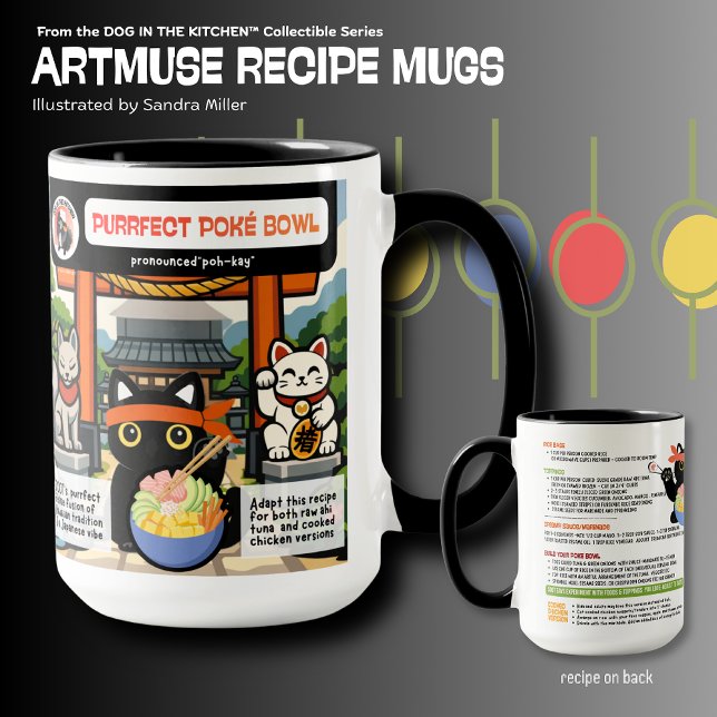 PURRRRFECT POKE BOWL- SOOT CAT  Art Muse Recipe  Mugg (Skapare uppladdad)
