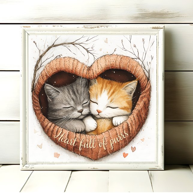 Purrs Kattunge Cuddles Fullt Poster väggkonst (Skapare uppladdad)