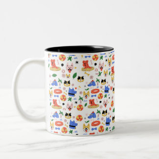 “Purrs & Paws Personalized Mug” Två-Tonad Mugg