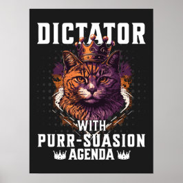 Purrsuging Agenda Funny Bossy Cat Poster