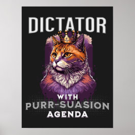 Purrsument Agenda Funny Cat Quote Poster