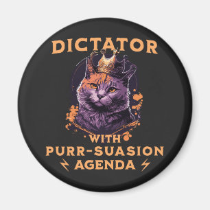 Purrsument Agenda Funny Kung Cat Magnet