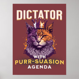 Purrsument Agenda - Lustigt Cat Design Poster