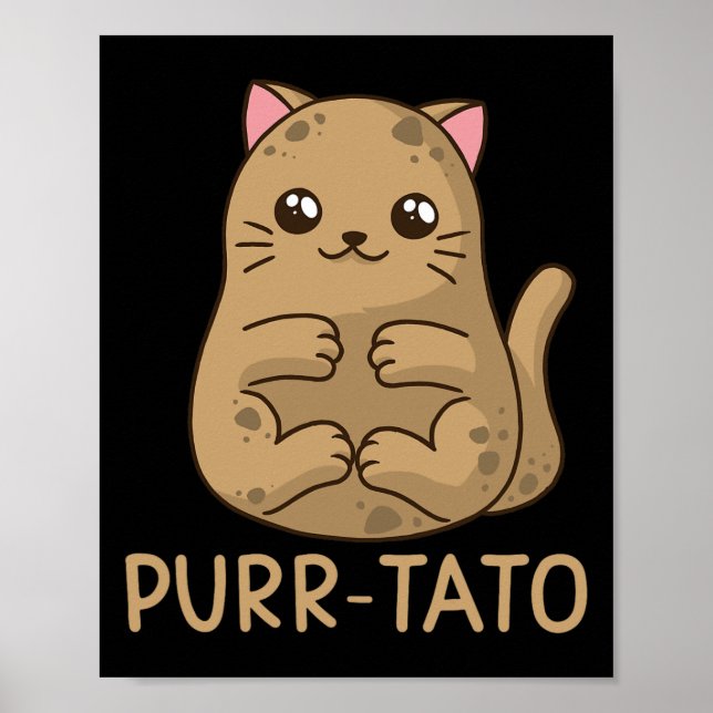 Purrtato cat Potato cat Lover Idaho Potatis Poster (Framsidan)