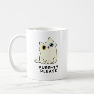 Purrty, är Funny Kattunge Pun snäll Kaffemugg