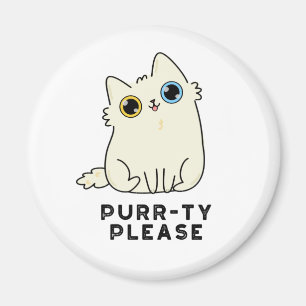 Purrty, är Funny Kattunge Pun snäll Magnet