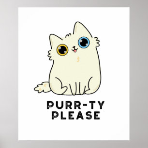 Purrty, är Funny Kattunge Pun snäll Poster