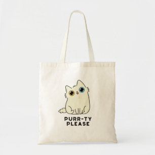 Purrty, är Funny Kattunge Pun snäll Tygkasse